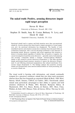 The naked truth: Positive, arousing distractors impair rapid target