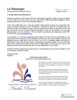 Le Messager - ADNP association descendants nicolas perrot