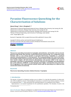 Pyranine Fluorescence Quenching for the Characterization of