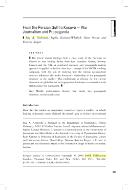 From the Persian Gulf to Kosovo &mdash; War Journalism and Propaganda