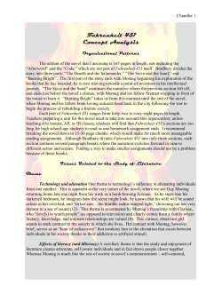 Fahrenheit 451 Concept Analysis