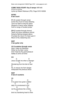 Chord Charts for Come Thou Fount, How Great Thou