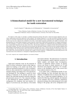 A biomechanical model for a new incremental technique for tooth