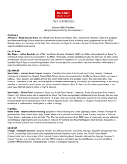 Park Class of 2021 Finalist Bios