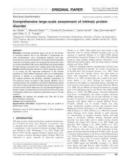Comprehensive large-scale assessment of intrinsic protein disorder