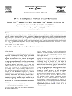 DMC: a more precise cohesion measure for classes