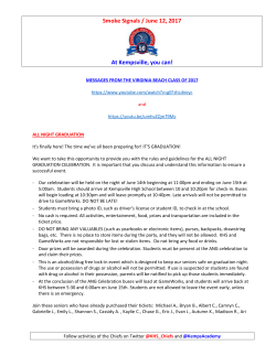 Smoke Signals / May 22, 2017 At Kempsville, you can! BASEBALL