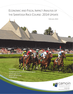 economic and fiscal impact analysis of the Saratoga Race Course