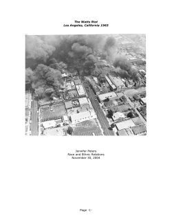 Page -1- The Watts Riot Los Angeles, California 1965
