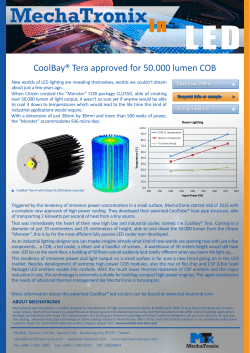 CoolBay&reg; Tera approved for 50.000 lumen COB