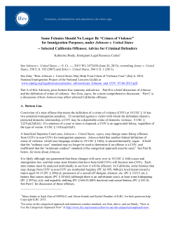 Some Felonies Should No Longer Be &ldquo;Crimes of Violence&rdquo; for