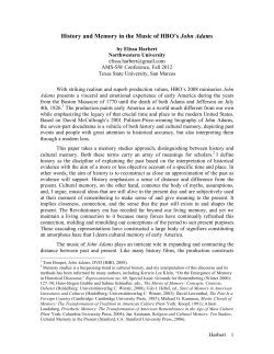 History and Memory in the Music of HBO`s John Adams