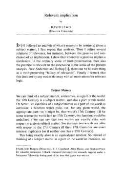 Relevant implication