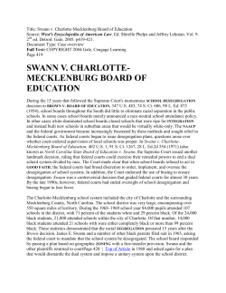 SWANN V. CHARLOTTE- MECKLENBURG BOARD OF EDUCATION