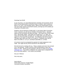 Greetings from NCAE! As you may know, our annual Representative