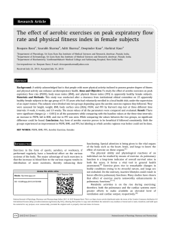 The effect of aerobic exercises on peak expiratory
