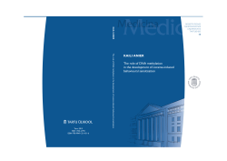 KAILI ANIER The role of DNA methylation in the development of