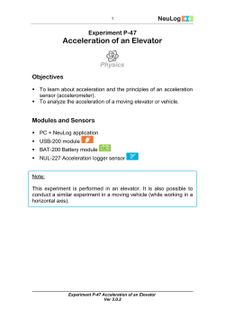 Acceleration of an Elevator