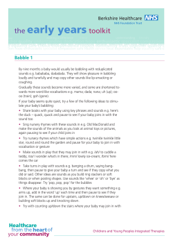Babble one - Berkshire Healthcare NHS Foundation Trust