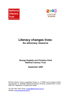 Literacy changes lives:
