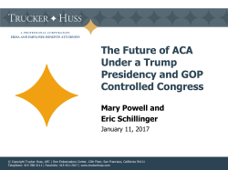 The Future of ACA Under a Trump Presidency and
