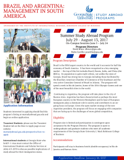 management in south america - Robinson College of Business