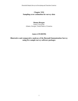 Chapter XXI Sampling error estimation for survey data Donna