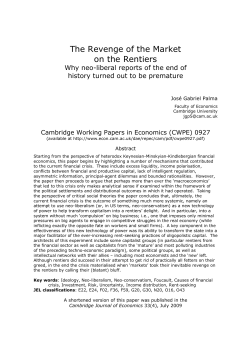 The Revenge of the Market on the Rentiers