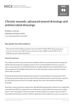 Chronic wounds: advanced wound dressings and