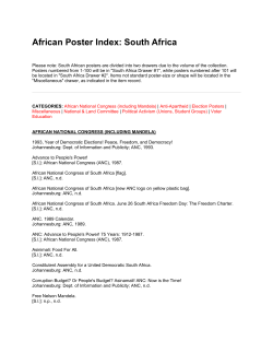 African Poster Index: South Africa