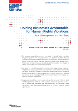 Holding Businesses Accountable for Human Rights Violations