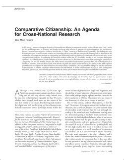 Comparative Citizenship: An Agenda for Cross