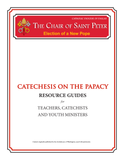 catechesis on the papacy - Catholic Diocese of Dallas