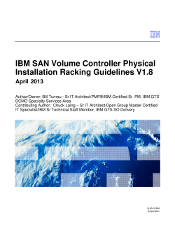 IBM SAN Volume Controller Physical Installation Racking