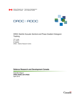 DRDC Starfish Acoustic Sentinel and Phase Gradient Histogram
