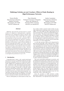 Multistage Switches are not Crossbars: Effects of Static Routing in