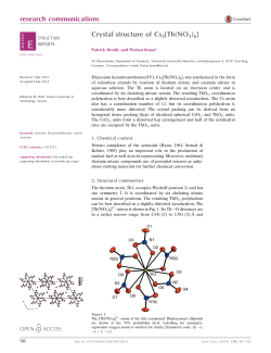 Crystal structure of Cs2 [Th (NO3) 6]