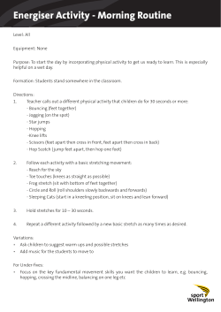 Morning Routine - Sport Wellington