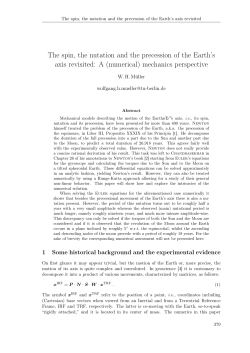 The spin, the nutation and the precession of the Earth`s axis revisited