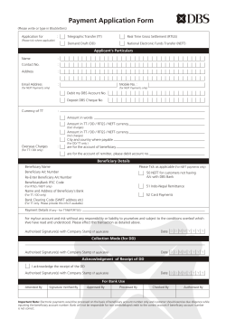 Payment Application Form