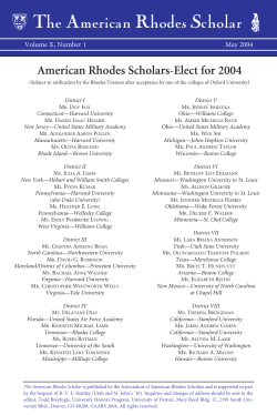 2004 - The Association of American Rhodes Scholars