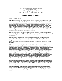 Shame and Attachment - Attachment Institute of New England
