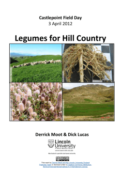 Legumes for Hill Country