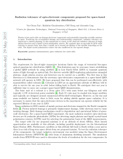 Radiation tolerance of opto-electronic components proposed for