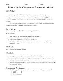 Determining How Temperature Changes with Altitude