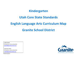 Kindergarten ELA Map - Granite School District