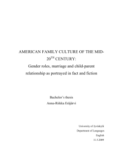 AMERICAN FAMILY CULTURE OF THE MID