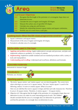 Looking back: What the 5th class programme