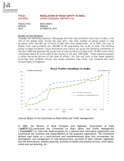 Regulation of Road Safety in India