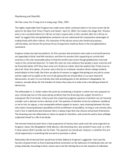Headstrong and Heartfelt On-line essay for Z